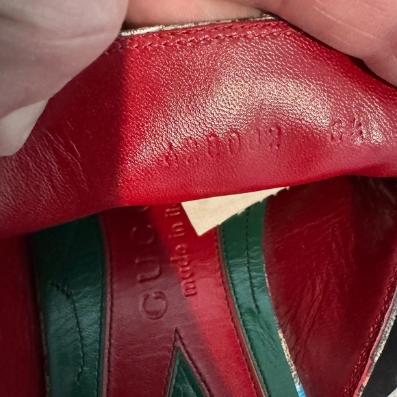 Gucci Men's Floral Print Loafers - Green and Red - Picture 6 of 11